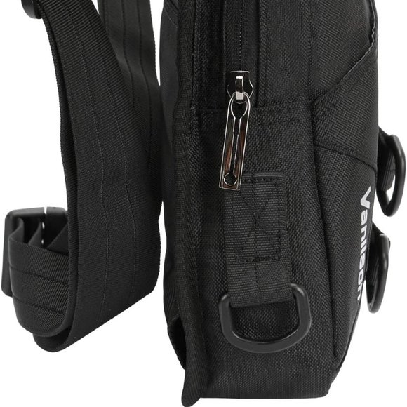 Vanlison black waterproof tactical durable drop leg multi use fanny pouch bag. - Picture 3 of 5